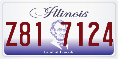 IL license plate Z817124