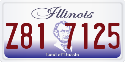 IL license plate Z817125