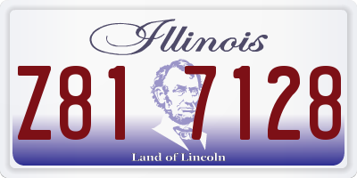 IL license plate Z817128