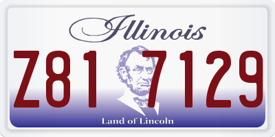 IL license plate Z817129