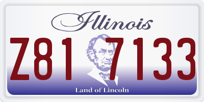 IL license plate Z817133