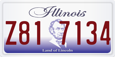IL license plate Z817134