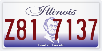 IL license plate Z817137