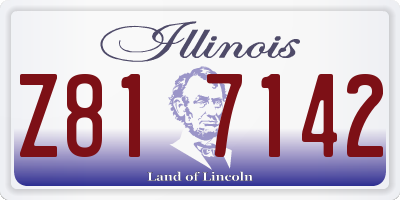 IL license plate Z817142