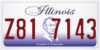 IL license plate Z817143