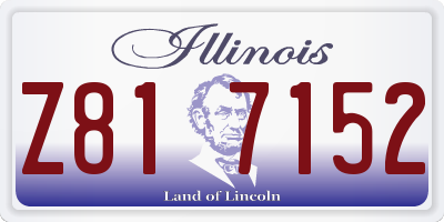 IL license plate Z817152