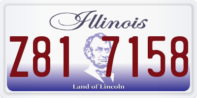 IL license plate Z817158