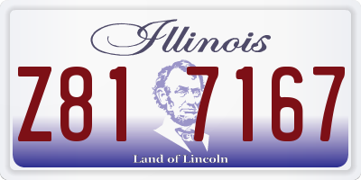 IL license plate Z817167