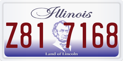 IL license plate Z817168