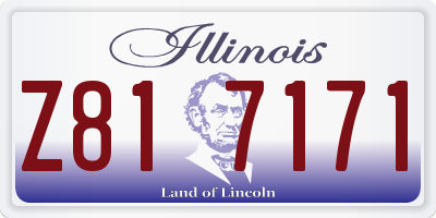 IL license plate Z817171