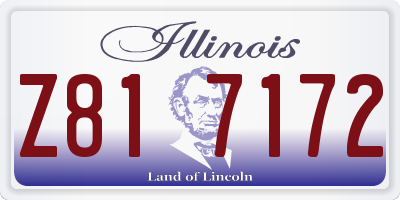 IL license plate Z817172