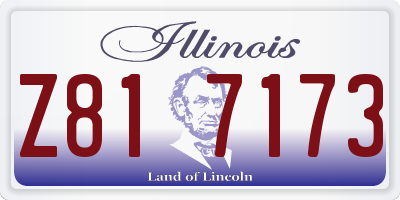 IL license plate Z817173