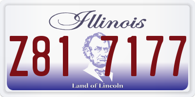 IL license plate Z817177