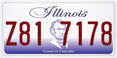 IL license plate Z817178