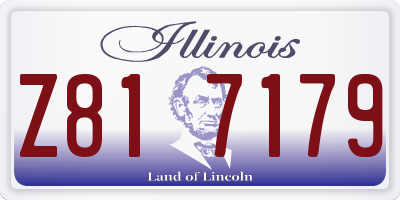 IL license plate Z817179