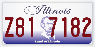 IL license plate Z817182
