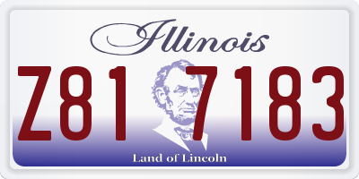 IL license plate Z817183