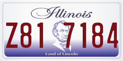IL license plate Z817184