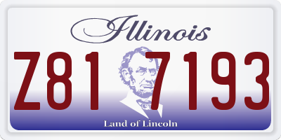 IL license plate Z817193