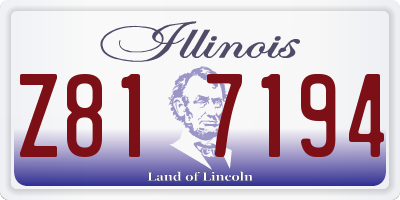 IL license plate Z817194