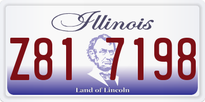 IL license plate Z817198