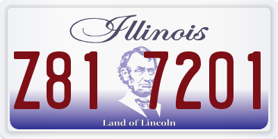 IL license plate Z817201