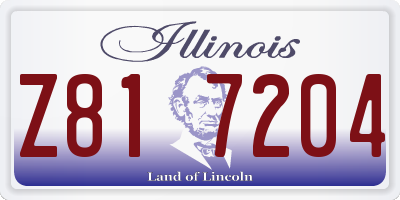 IL license plate Z817204
