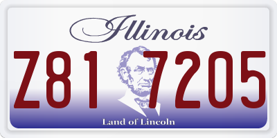 IL license plate Z817205