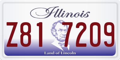 IL license plate Z817209