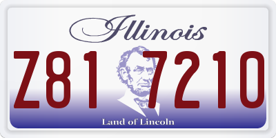 IL license plate Z817210