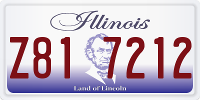 IL license plate Z817212