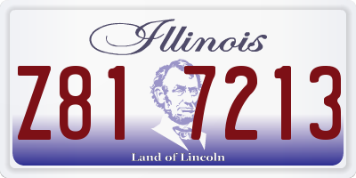 IL license plate Z817213