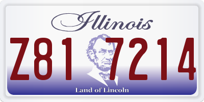 IL license plate Z817214
