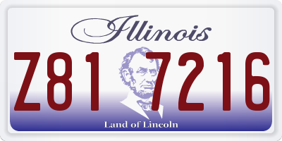 IL license plate Z817216
