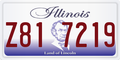 IL license plate Z817219