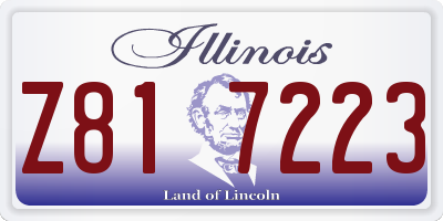 IL license plate Z817223