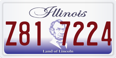 IL license plate Z817224