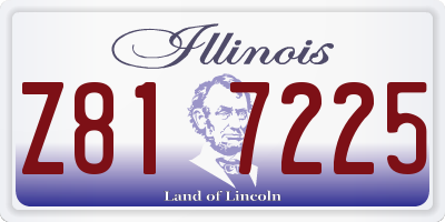 IL license plate Z817225
