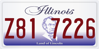 IL license plate Z817226