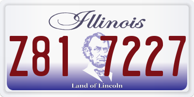 IL license plate Z817227
