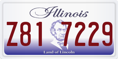 IL license plate Z817229