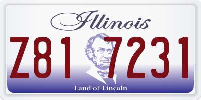 IL license plate Z817231