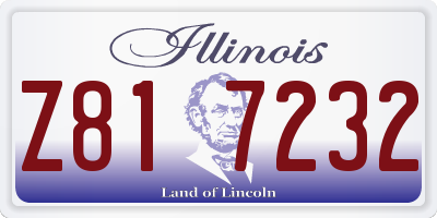 IL license plate Z817232