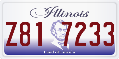 IL license plate Z817233