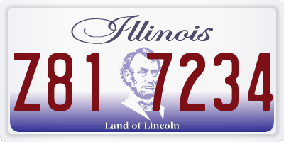 IL license plate Z817234