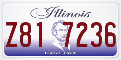 IL license plate Z817236