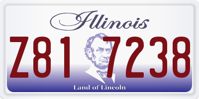 IL license plate Z817238