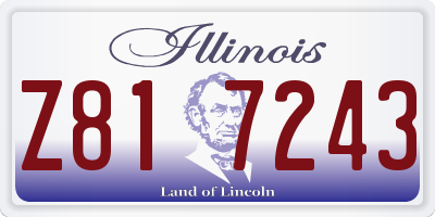 IL license plate Z817243