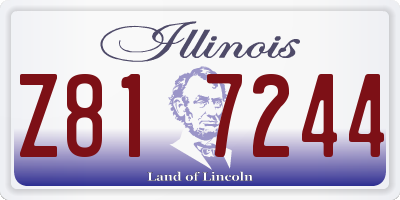 IL license plate Z817244