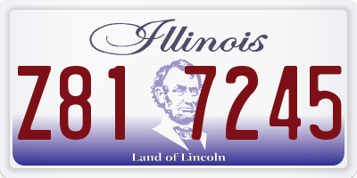 IL license plate Z817245